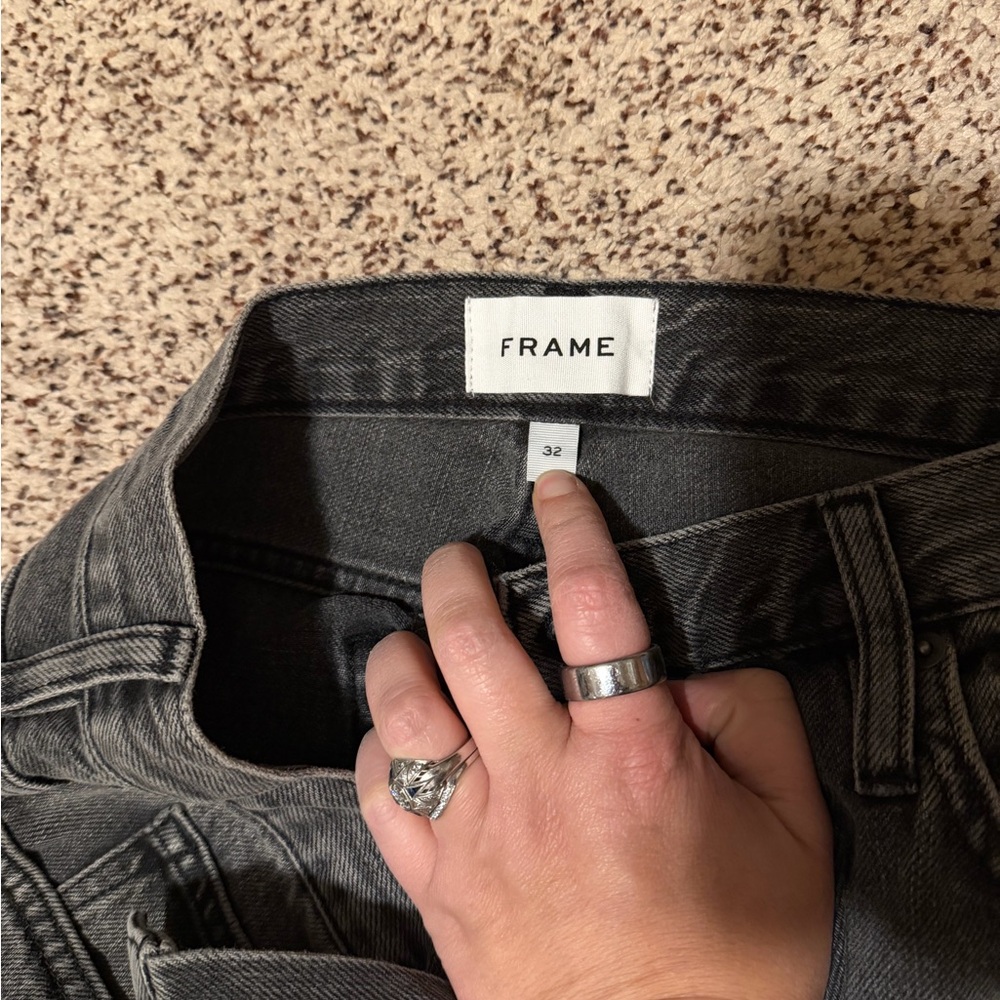 Frame Denim Women's Gray Barrel leg Jeans - Picture 4 of 4